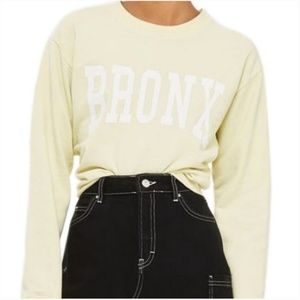 topshop yellow sweatshirt